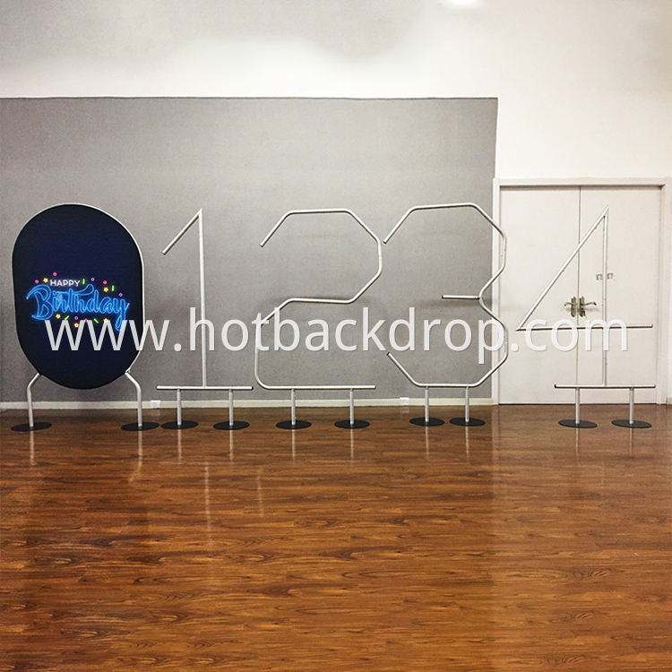 Free design fast delivery fancy circle backdrop display stand